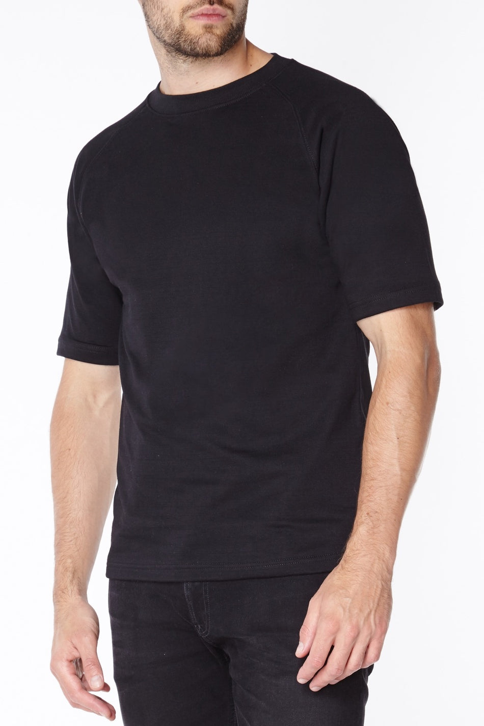 Black Anti-Slash T-Shirt | Short Sleeve Kevlar T-Shirt in Black