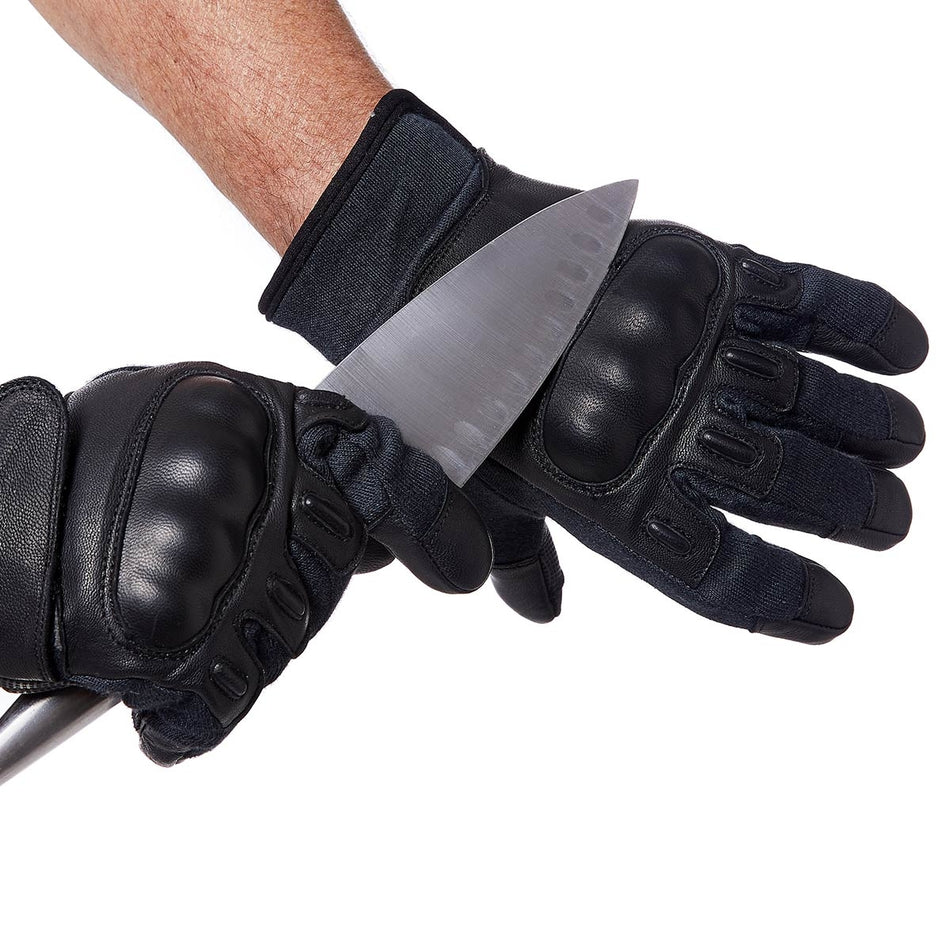 Coyote Gloves With Knuckle Protection - BLACK - Cut Resistance Level 5