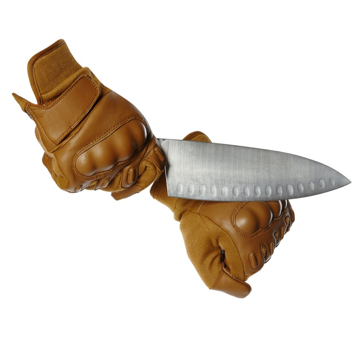 Coyote Gloves With Knuckle Protection - Cut Resistance Level 5 