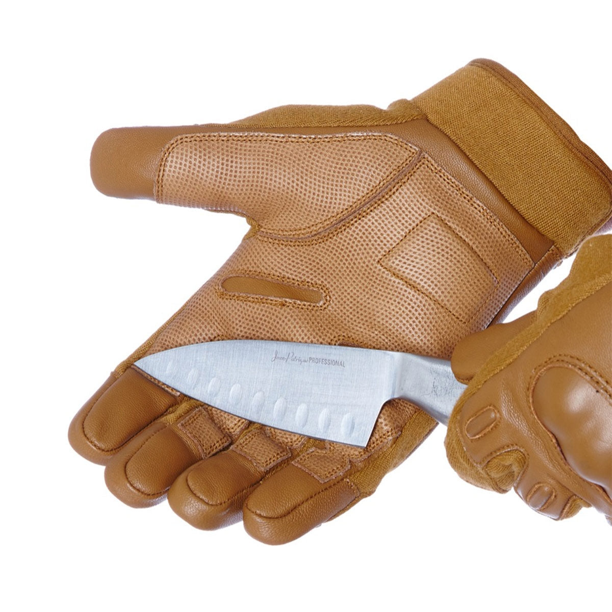 Coyote Gloves With Knuckle Protection - Cut Resistance Level 5 