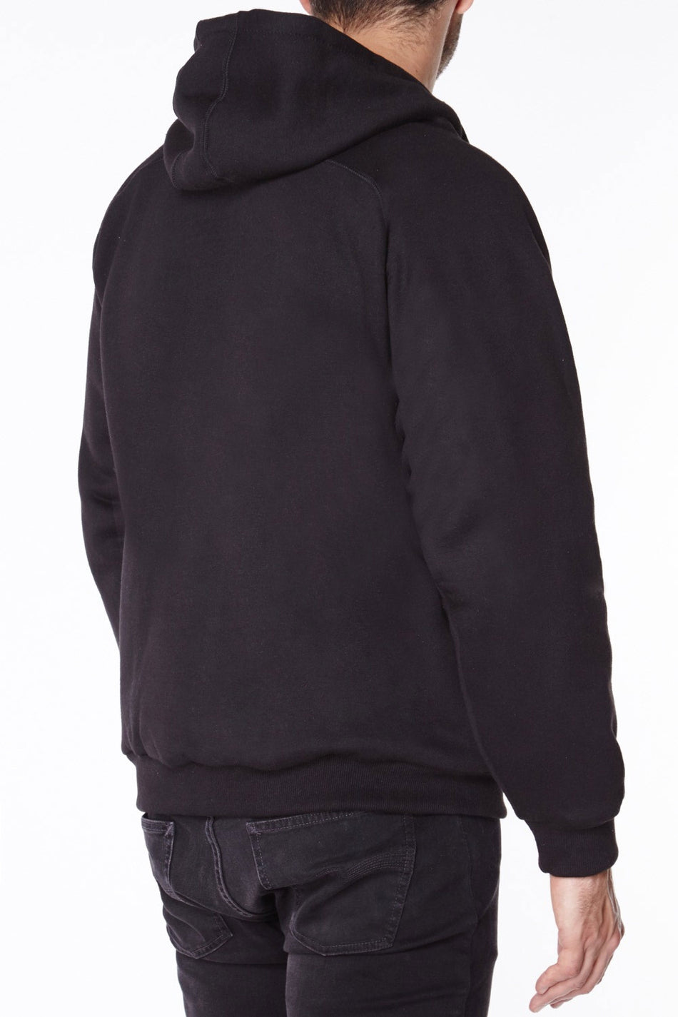 Black anti-slash hooded top lined with Dupont ™ Kevlar ® fibre